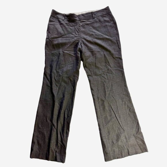 Ann Taylor Women’s Gray Wool-Blend Dress Pants Size 12 Lined Slacks with Pockets - Picture 4 of 5